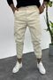 Men's Elastic Lycra Beige Denim Trousers