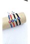 Macrame Woven Bracelet with Evil Eye Beads - 3