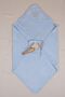 Kids Bamboo Star Embroidered Baby Towel Swaddle with Pouch and Gift * Baby Blue - 3