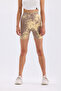Seamless Sports Shorts Tie-Dye Patterned Stitch-Free Push up Effect Flexible and Shaping / Sculpting Leggings