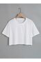Women's Plain Crew Neck Oversize Crop T-shirt