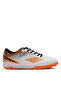 Cambly Men's Astroturf White / Orange Football Shoes