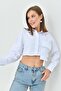 100% Cotton Single Pocket Long Sleeve Crop Shirt - 5
