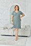 Women's Striped Short Sleeve Oversize Dress