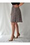 Women's Black Flower-Patterned Six-Piece Woven Bell-Skirt - 2