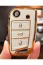 Seat Leon Fr Ibiza Arona Tarraco Luxury Nano Key Protection Case White Gold Gold Color