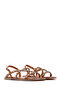 Tan Stone Detailed Women's Flat Sandals - 23sfd443614 - 3
