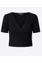 Women's V-Neck Crop Ribbed Camisole Blouse - 4