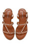 Tan Stone Detailed Women's Flat Sandals - 23sfd443614 - 6