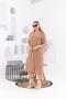 Plus Size Mink Casual Dress with Collar and Sleeve Embroidery Detail - 5