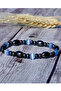 Certified Sleep Aid Natural Stone Bracelet (Aquamarine - Hematite) - 2