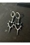 Heart Hanging Earrings with Thorns