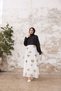Hijab Embroidered Chiffon Skirt - Green Color - 7