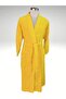 Unisex yellow cotton bathrobe