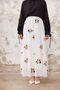 Hijab Embroidered Chiffon Skirt - black - 7