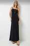 WOMEN'S Black Fitted/Fitted Sling-Length Adjustable Maxi Flexible Knitted BLACK SANDY Dress - 2