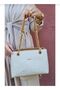 Women's Stone Chain 4 Compartment Shoulder and Crossbody Bag Tm4055-4055 - 4