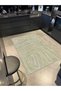 Light Green Rectangular Patterned Woven Base and Washable Carpet Miravip9509 - 2