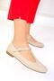 Beige Women's Ballerinas 18941 - 5