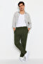 Haki Regular Fit Lastik Belli Gabardin Pantolon TMNSS23PL00033 - 3
