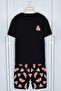 Black Couple/Pair Regular Fit Watermelon Pattern 100% Cotton Shorts Men's Pajama Set Tmnss24Pt00050 - 6