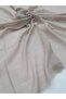 Women's Beige Cotton Flared Scarf 100 x 100 cm - 3