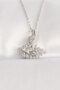 Silver Color Zircon Stone Swan Figure Necklace (316L Steel Chain) - 2