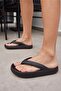 Lambo Unisex Black Flip Flops Eva Daily-beach Platform Slippers - 6
