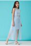 Girl's Laced Evening Dress with Short Inside and Long Back with Tulle Tail - 2
