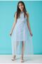 Girl's Laced Evening Dress with Short Inside and Long Back with Tulle Tail