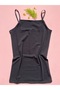 Cotton Lycra 3-Piece Women's String Strap Tank Tops (Skin, White, Black) - 3