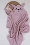Kids 100% Cotton Rabbit Pattern Embroidered and Pouch Gift Baby Towel Swaddle *Pink - 2