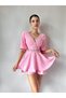 Women's Mini Dress with Lace Detail and Shorts - 6