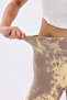 Seamless Sports Shorts Tie-Dye Patterned Stitch-Free Push up Effect Flexible and Shaping / Sculpting Leggings - 8