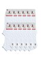 12 Pieces of Large Size Men's Redzone White Booties Socks 44-48