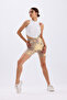 Seamless Sports Shorts Tie-Dye Patterned Stitch-Free Push up Effect Flexible and Shaping / Sculpting Leggings - 2