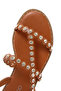 Tan Stone Detailed Women's Flat Sandals - 23sfd443614 - 8