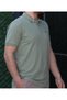 Polo Neck Honeycomb Patterned T-Shirt