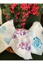 Women's White Patterned 3-Pack Cotton Handmade Hair Bandanas