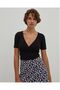 Women's V-Neck Crop Ribbed Camisole Blouse - 2