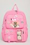 Kawaii Korean Style School Bag with Accessories Girl's and Boy's Backpack LIGHT PINK