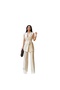 Suit: Belted, Buttoned vest, high waisted wide leg pants.