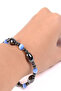 Certified Sleep Aid Natural Stone Bracelet (Aquamarine - Hematite) - 3