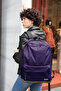 Campus-Leather Base Double Compartment Backpack