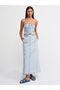 50703 Short Denim Vest with Float Front Blue - 4