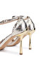 Women's Vegan Gold Heeled Sandals - 6