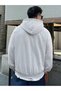Paris Club Francais Sweatshirt - Gray Printed Oversize Thick Hoodie - 2