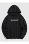 Paradise Wings Winter Sweatshirt - Black Printed Oversize Thick Hooded Hoodie - 2