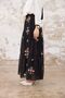 Hijab Embroidered Chiffon Dress - blue - 3