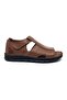 Taşpınar 301 100% Genuine Leather Orthopedic Men's Summer Comfortable Slippers Sandals 40-45 - 2